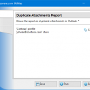Duplicate Attachments Report freeware screenshot