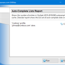 Auto-Complete Lists Report for Outlook freeware screenshot