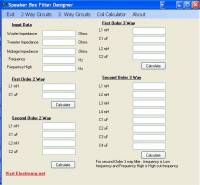 SpeakerBox Filter Designer freeware screenshot