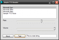 Simple TTS Reader freeware screenshot