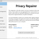Privacy Repairer freeware screenshot