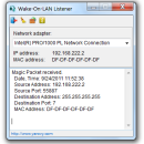 Wake-On-LAN Listener freeware screenshot