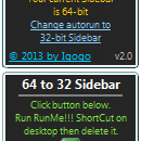 64 to 32 Sidebar freeware screenshot