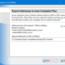 Export Addresses to Auto-Complete Files freeware screenshot