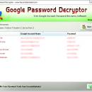 Password Decryptor for Google freeware screenshot