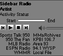 Sidebar Radio freeware screenshot