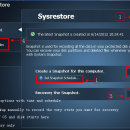 SysRestore freeware screenshot