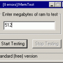 MemTest freeware screenshot