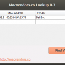 Macvendors.co Lookup freeware screenshot