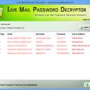 Live Mail Password Decryptor freeware screenshot