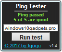 Ping Tester freeware screenshot
