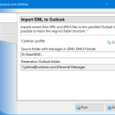 Import EML to Outlook freeware screenshot