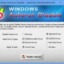 Windows Autorun Disable freeware screenshot