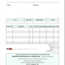 Newsletter Publishing Invoice Template freeware screenshot