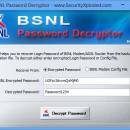 BSNL Password Decryptor freeware screenshot