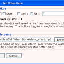 Tell When Done freeware screenshot