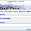 Blogger Sitemap Generator freeware screenshot