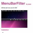 MenuBarFilter freeware screenshot