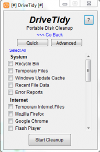 DriveTidy freeware screenshot