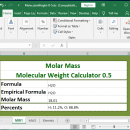 Molar Mass / Molecular Weight Calculator freeware screenshot