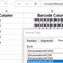 Free Code 39 Barcode Font freeware screenshot