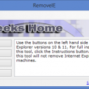 Remove IE freeware screenshot