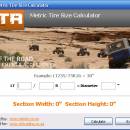 Off The Road Metric Tire Size Calculator freeware screenshot