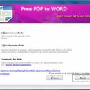 Writersoft Free PDF to Word freeware screenshot