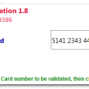 Credit Card Validator freeware screenshot