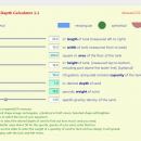 Aquarium Sand Depth Calculator freeware screenshot