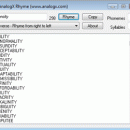 AnalogX Rhyme freeware screenshot