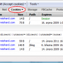 Firecookie freeware screenshot