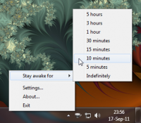 Caffeinated freeware screenshot