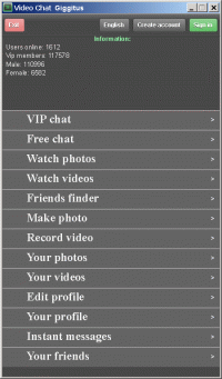 Giggitus Instant messaging freeware screenshot