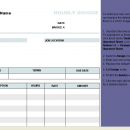 Hourly Invoice Form freeware screenshot